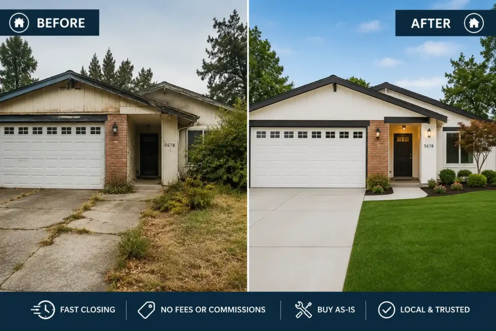 Professional before and after renovation of a Cambrian Park San Jose house for a sell my house fast as-is home buyer