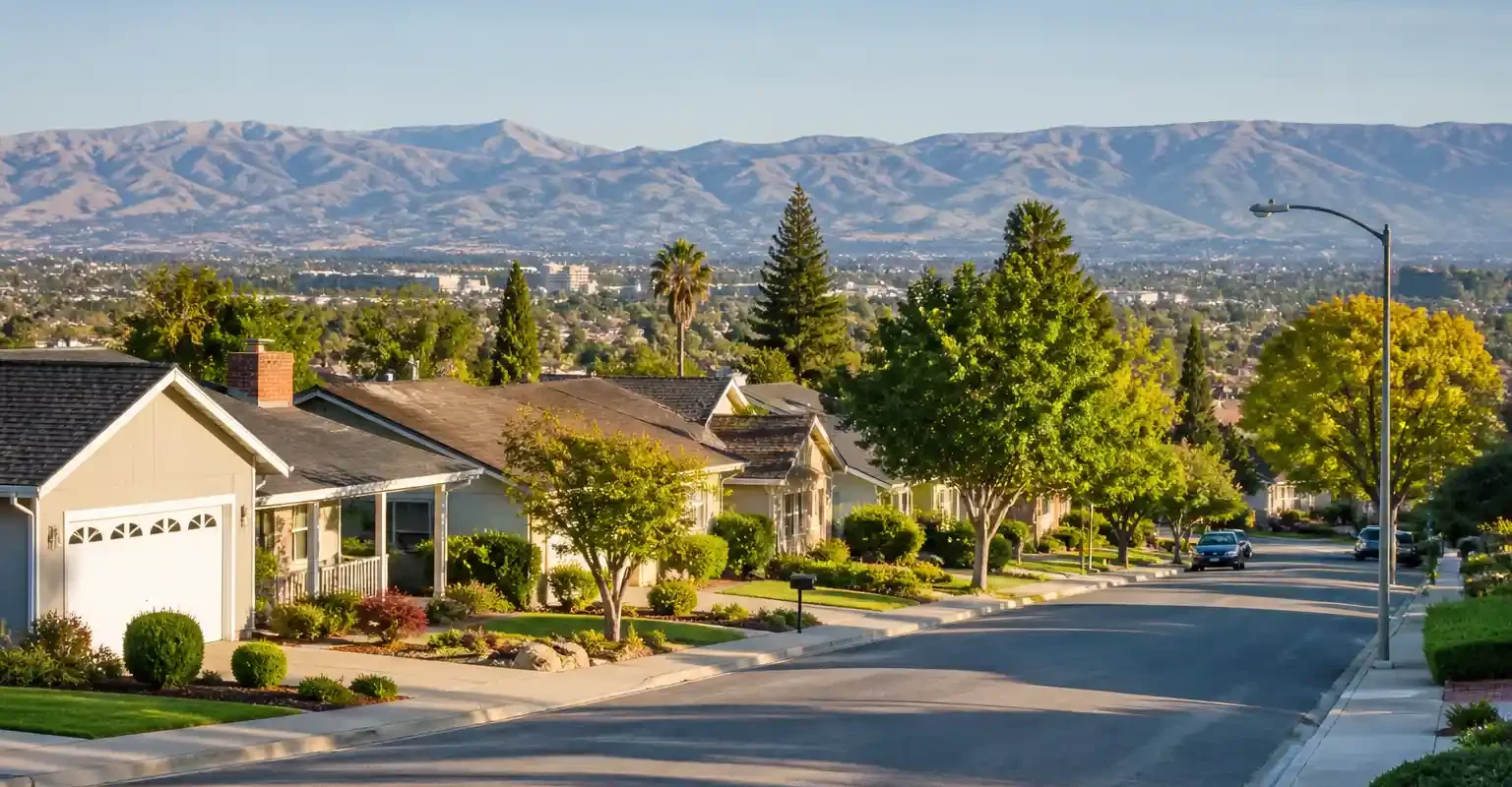 Sell my house fast before foreclosure San Jose CA quiet neighborhood street with homes