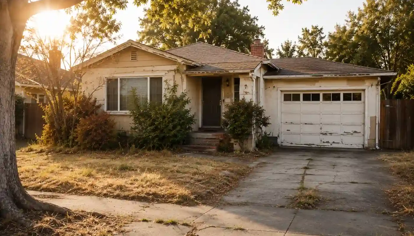 Distressed San Mateo CA home representing homeowners looking to sell my house fast for cash