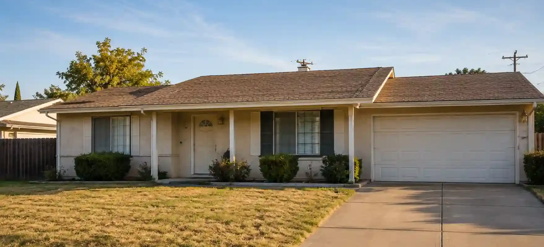 Sell my house fast Turlock CA ranch style home with dry landscaping and a simple cash home buying process from a local cash buyer in any condition