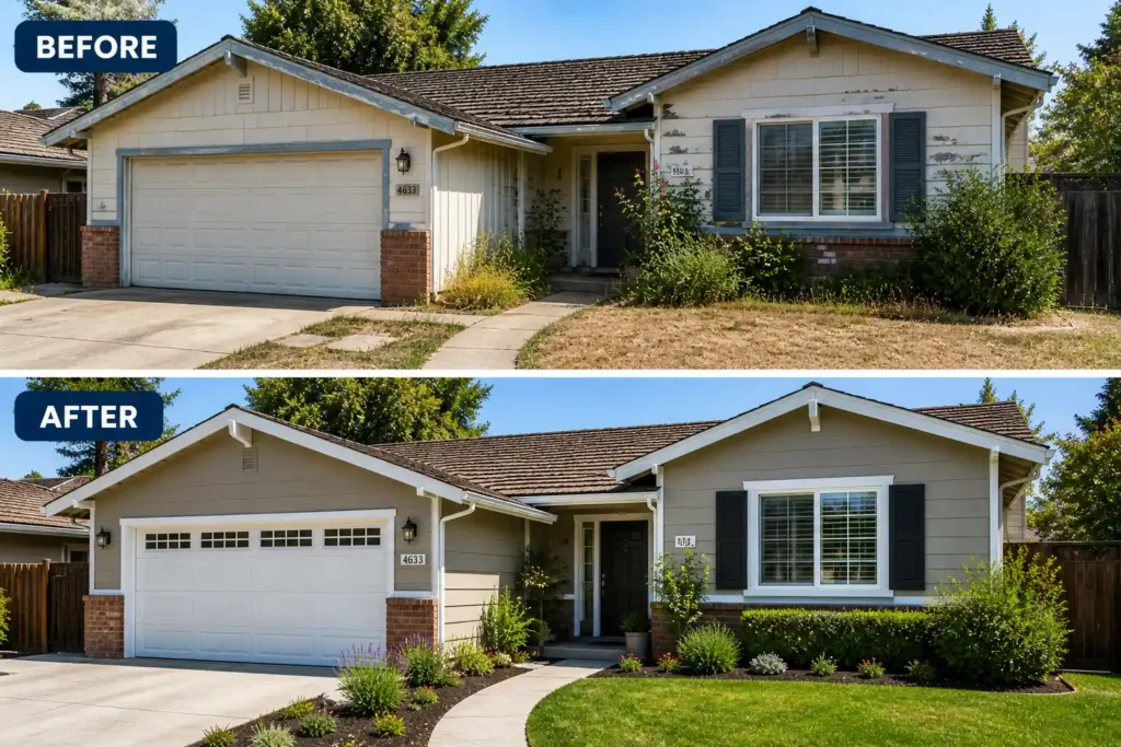 before and after house transformation pleasanton california sell house as is no repairs needed cash home buyers