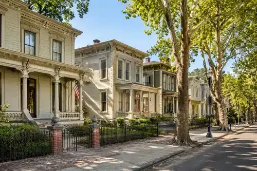 Historic homes and tree-lined streets in Alkali Flat, Sacramento’s oldest neighborhood.