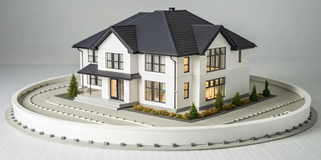 A modern house for someone learning how to sell a house without a realtor.