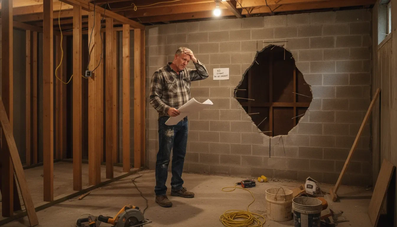 Washington State home with an unfinished basement renovation, homeowner considering their options