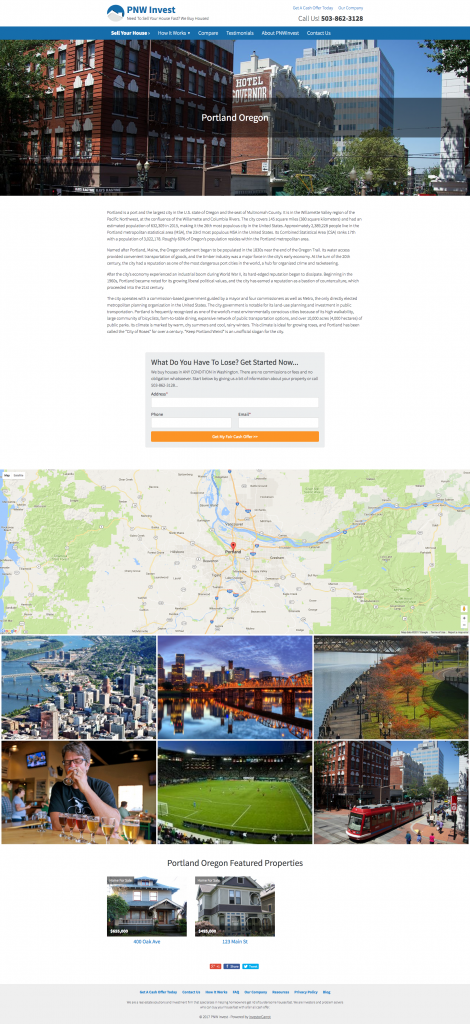 Screenshot of a Location-Legacy page on a Carrot site
