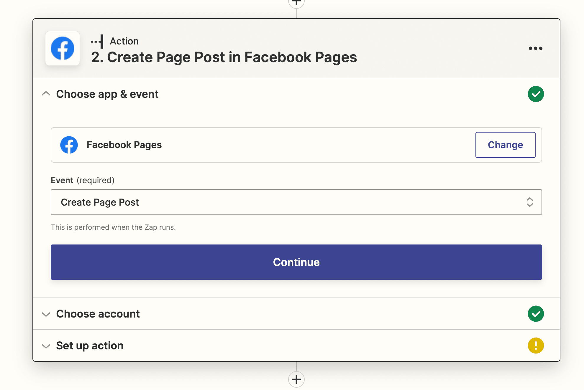 select facebook page post