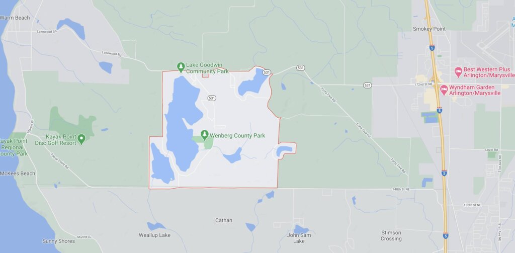 Map of Lake Goodwin Community Boundries