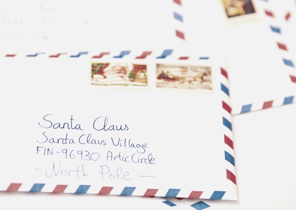 USPS program receive a letter from Santa