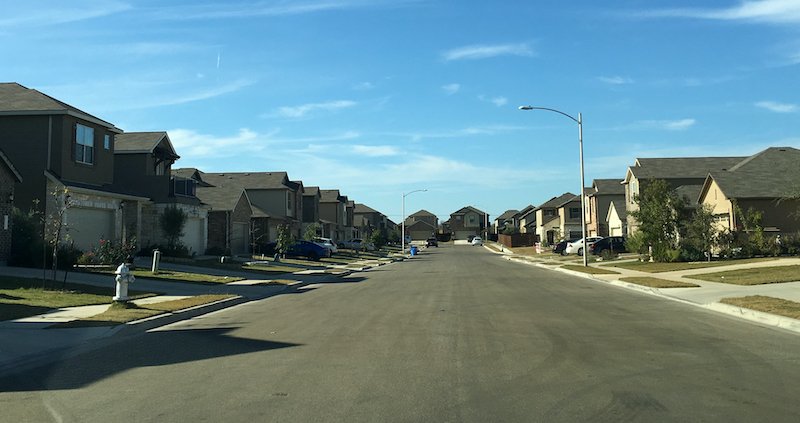 a street full of houses in Houston Texas