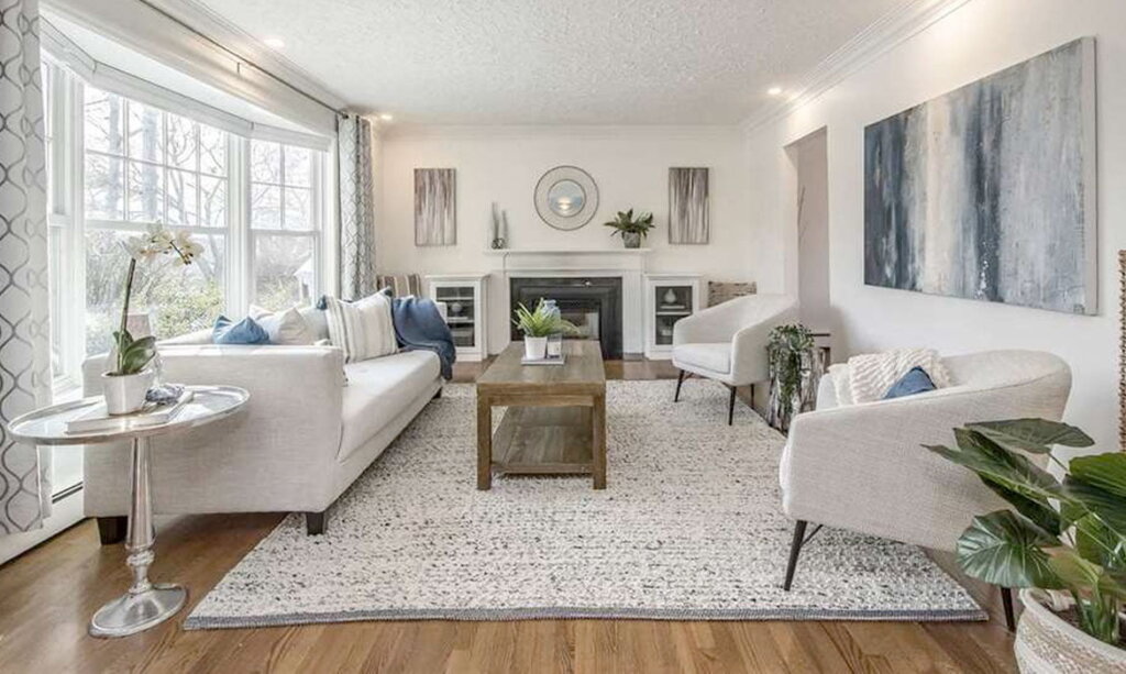 interior living room staging
