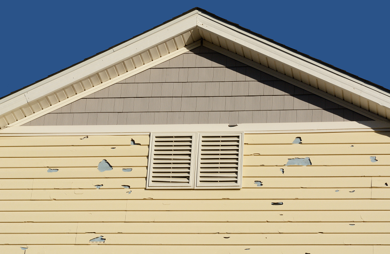 Photo of a house with minor cosmetical flaws