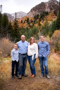 Melissa Ballman and family in Big Cottonwood Canyon