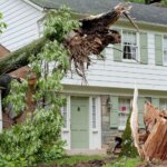 Storm-Damaged House