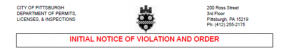 Learn how to handle Pittsburgh code violations.