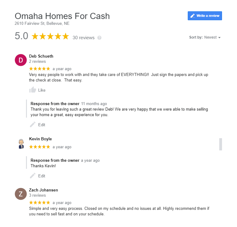 cash home buyer reviews omaha nebraska