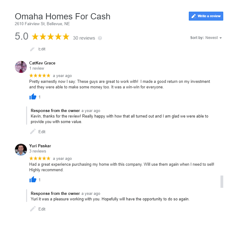 omaha homes for cash reviews