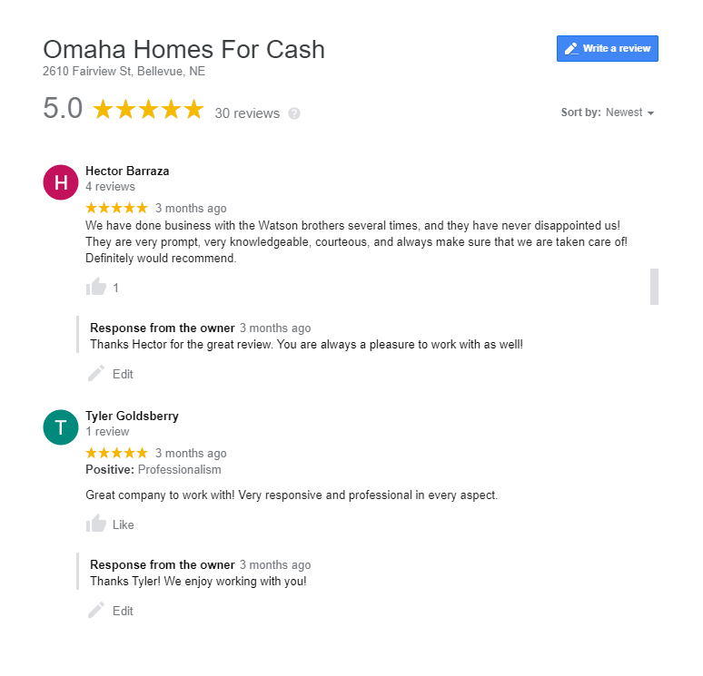 companies that buy houses in omaha reviews