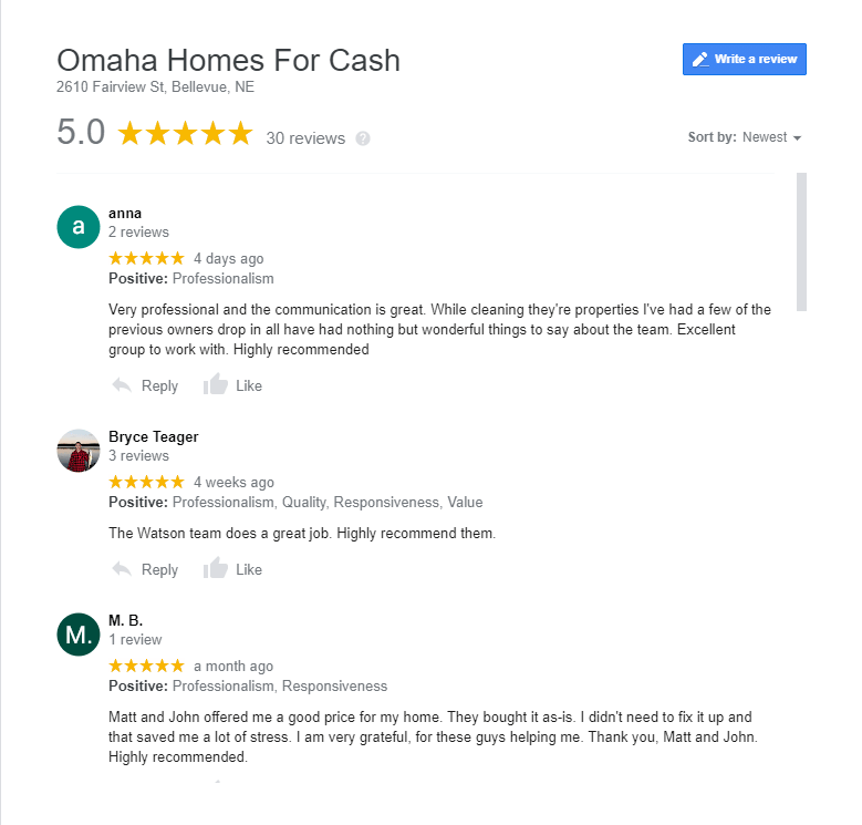 we buy houses omaha reviews