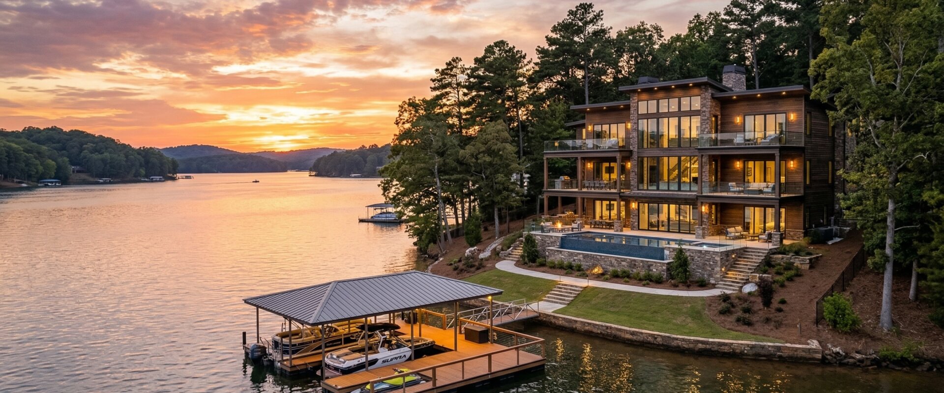 Renovated lakehouse on Lake Lanier financed with a DSCR vacation rental loan.