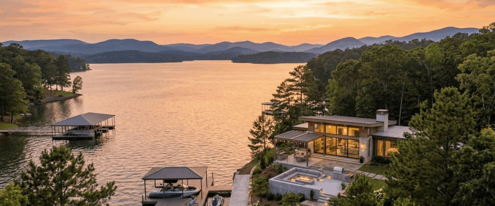Renovated waterfront home on Lake Hartwell financed with a DSCR vacation rental loan.