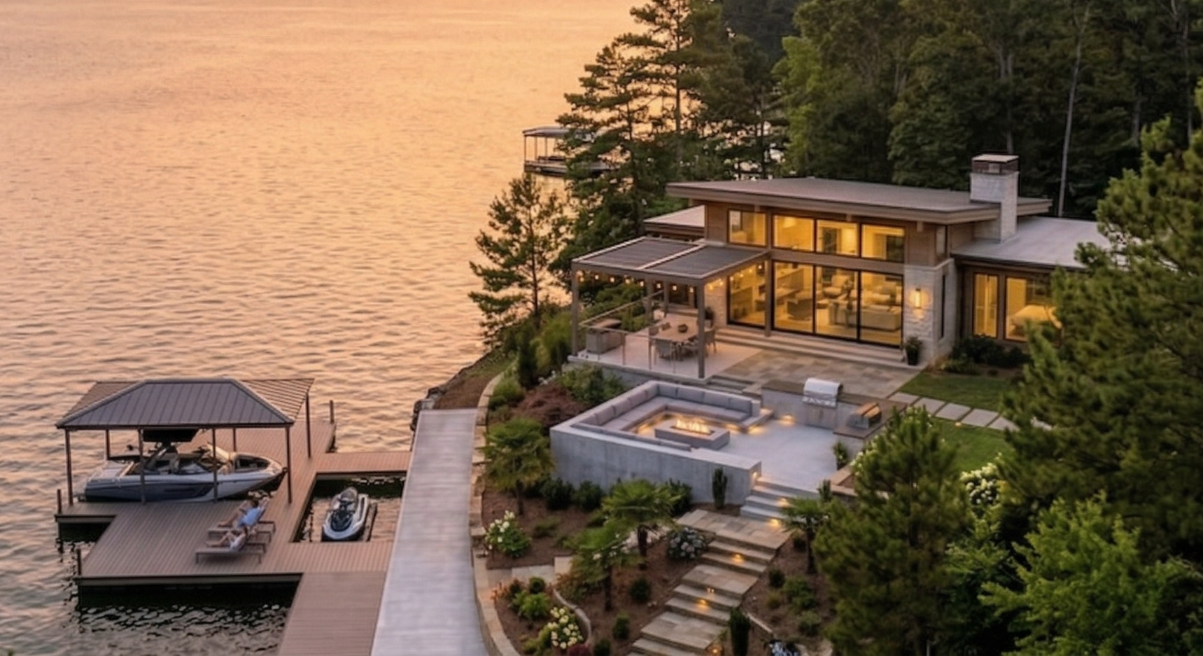 Renovated waterfront home on Lake Hartwell financed with a DSCR vacation rental loan.