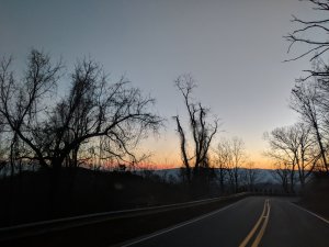 Sunset shot of Western North Carolina