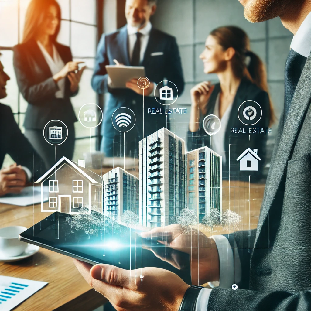 Business professional reviewing real estate investment options and financial strategies, illustrating the process of buying investment property with bad credit in Manchester.