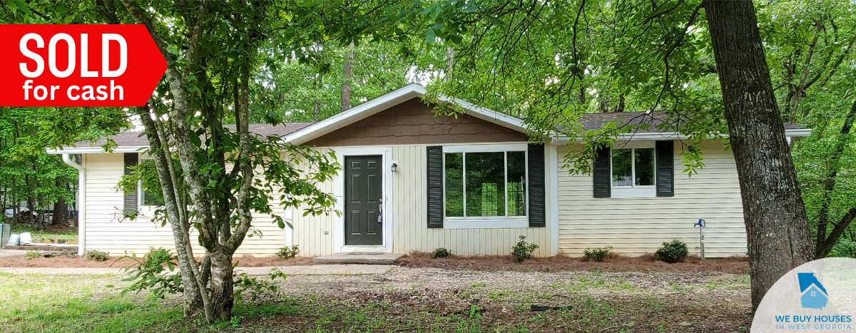 A ranch-style house bought in cash by We Buy Houses in West Georgia