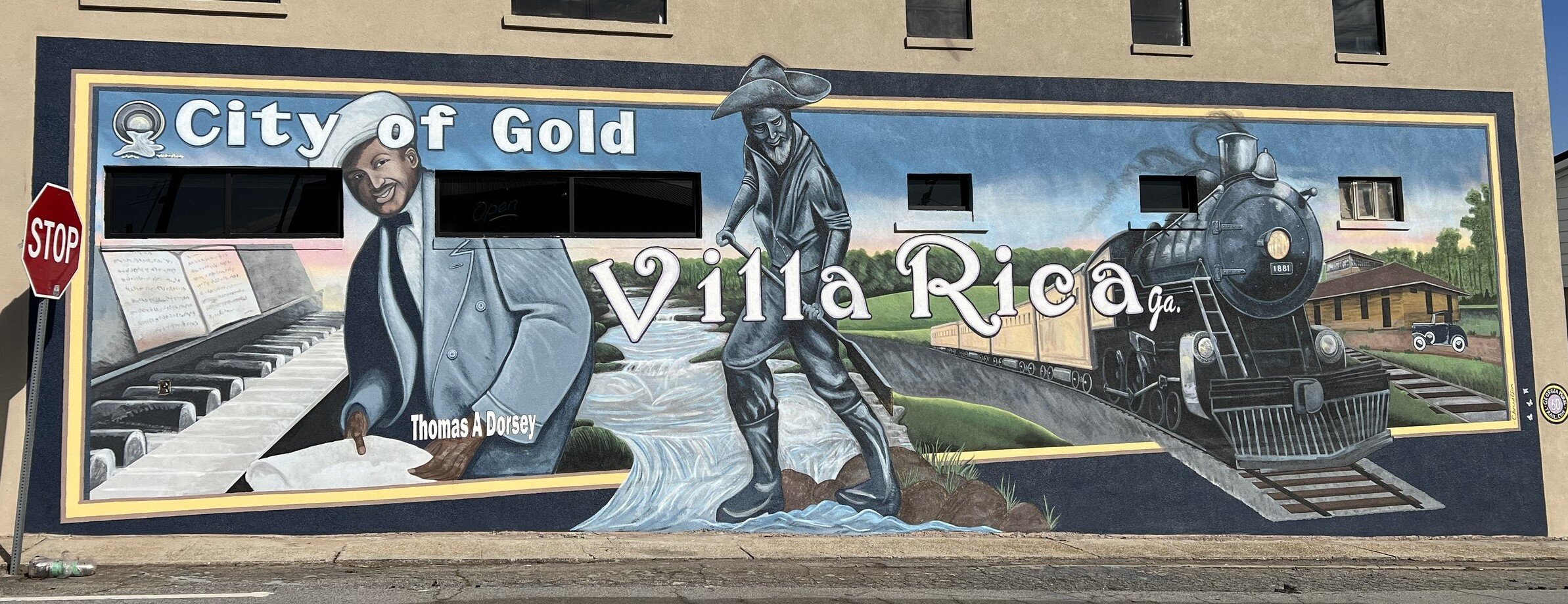 A mural by John W. Christian in Villa Rica