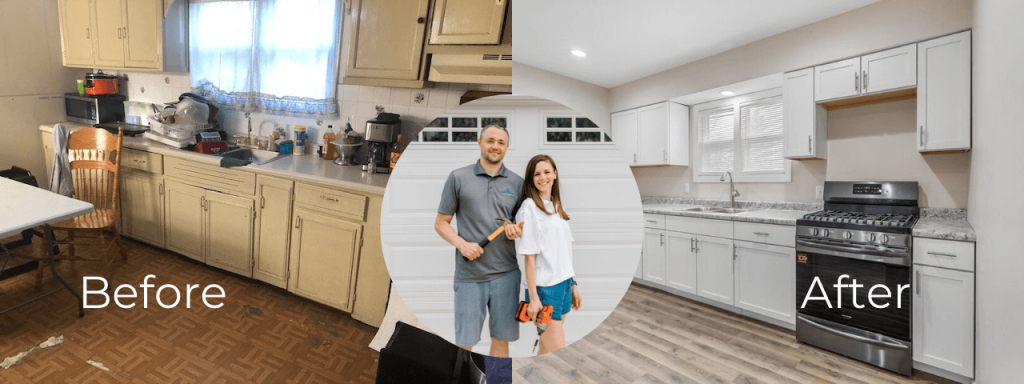 Home Kitchen Before After with Tools