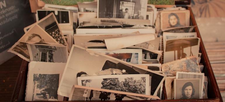 old photos in a box