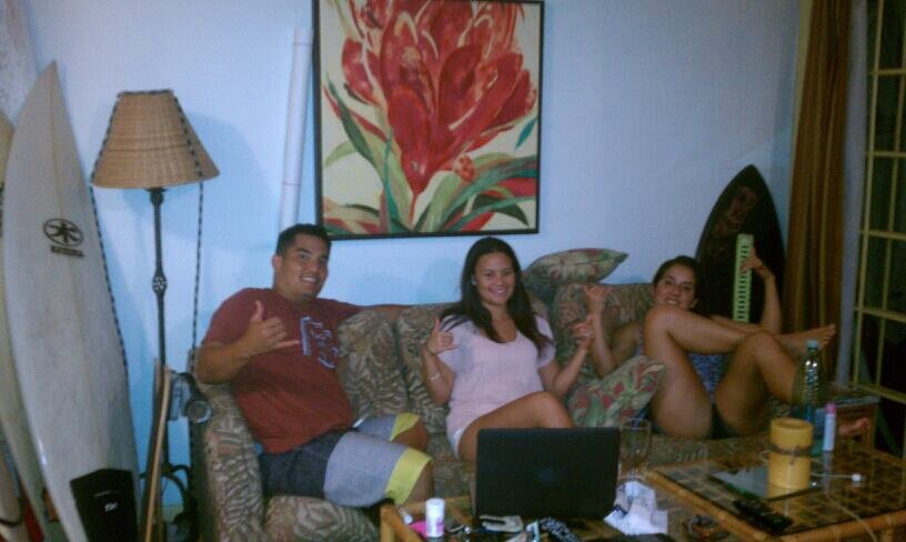 Living room of a condo at Channel House on front street in Lahaina, Maui before it burned down