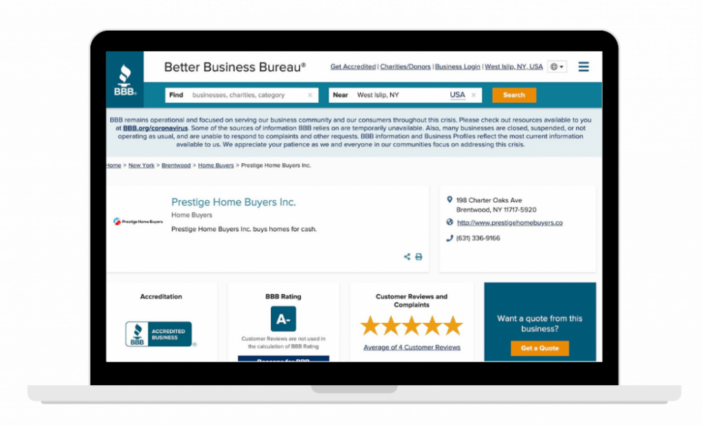 bbb 5 stars cash home buyers