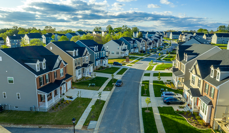 A neighborhood in one of the best areas to live in Shakopee, Minnesota