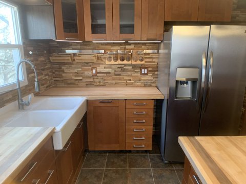 ikea brown cabinets