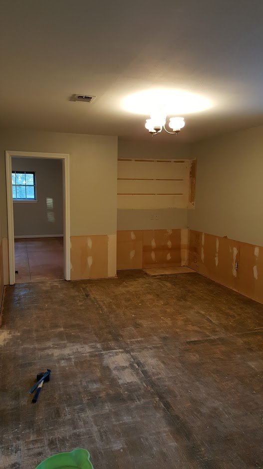 unfinished house renovation sitting vacant in houston