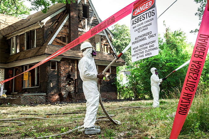 is it safe to live in a house with asbestos