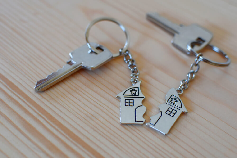broken house keychain