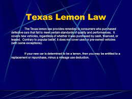 Texas Lemon Law