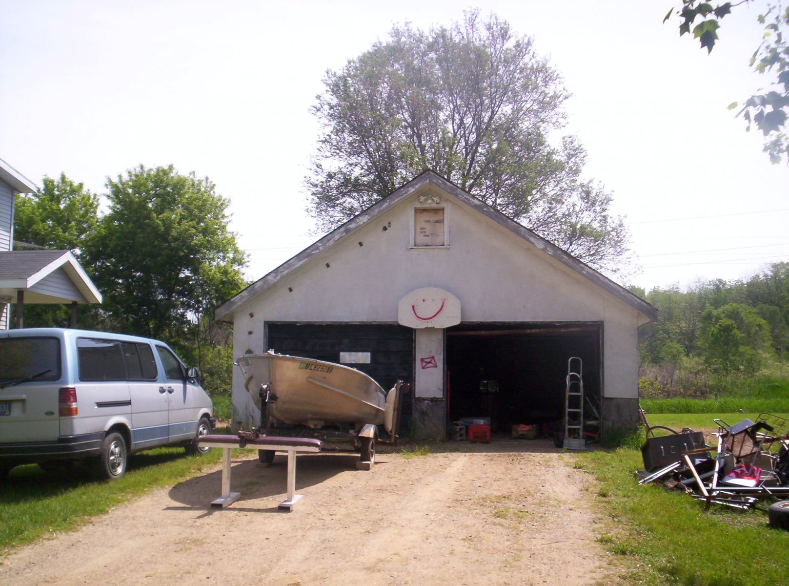 garage front before