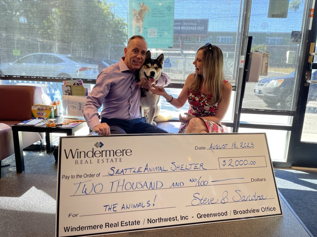 Supporting the Seattle Animal Shelter through Brenner | Hill Real Estate’s referral rewards and community giving program