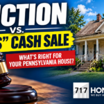 picture of an older house needing repair wiht the question auction or as-is cash sale, which is better for your home