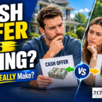 a couple comparing a cash offer of their home and a listing offer