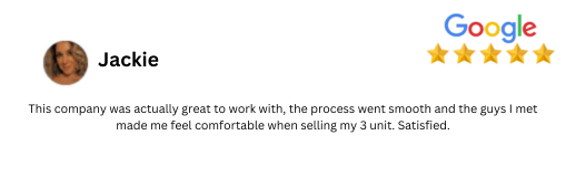 Google review from Jackie, sold 3-unit in Chicago