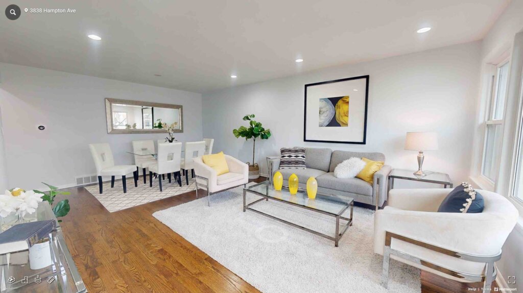 3D virtual tour of Chicago home interior during divorce sale process