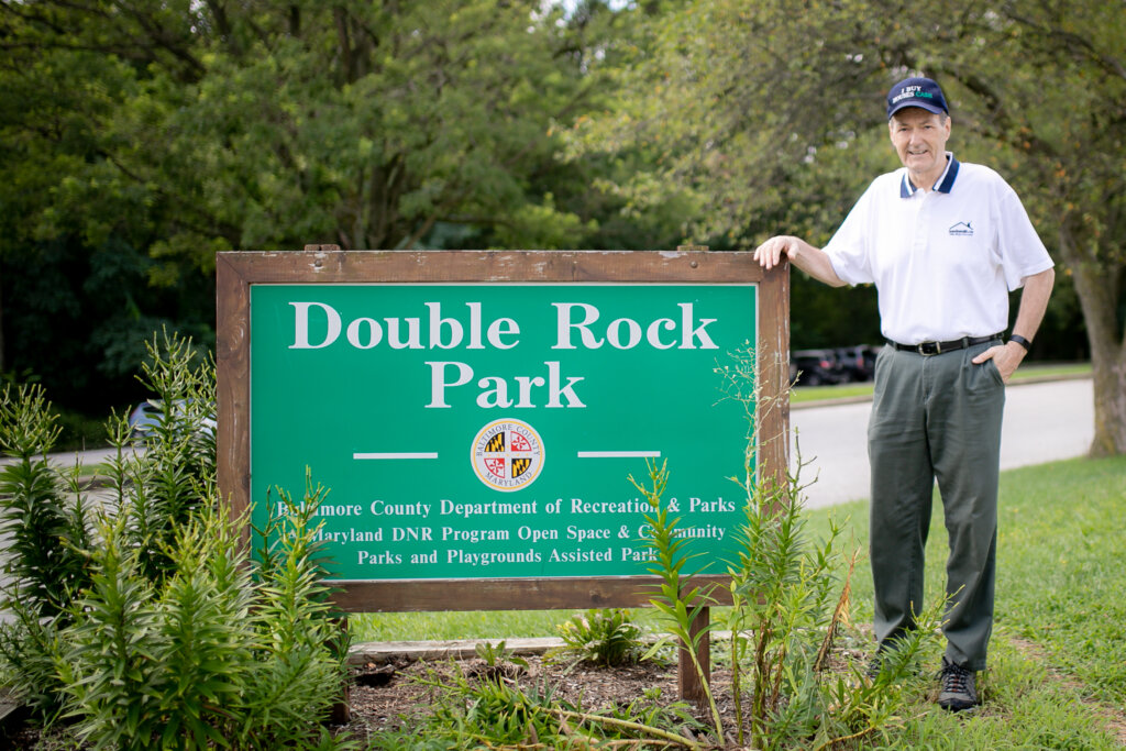 Steve Groom of Maryland Home Buyers in Double Rock Park in Parkville, Maryland.