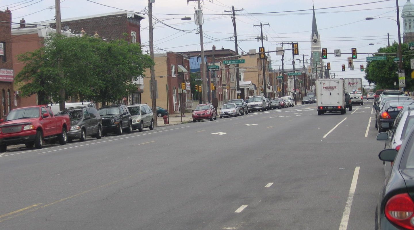 a street in Port Richmond Philadelphia, where we buy homes