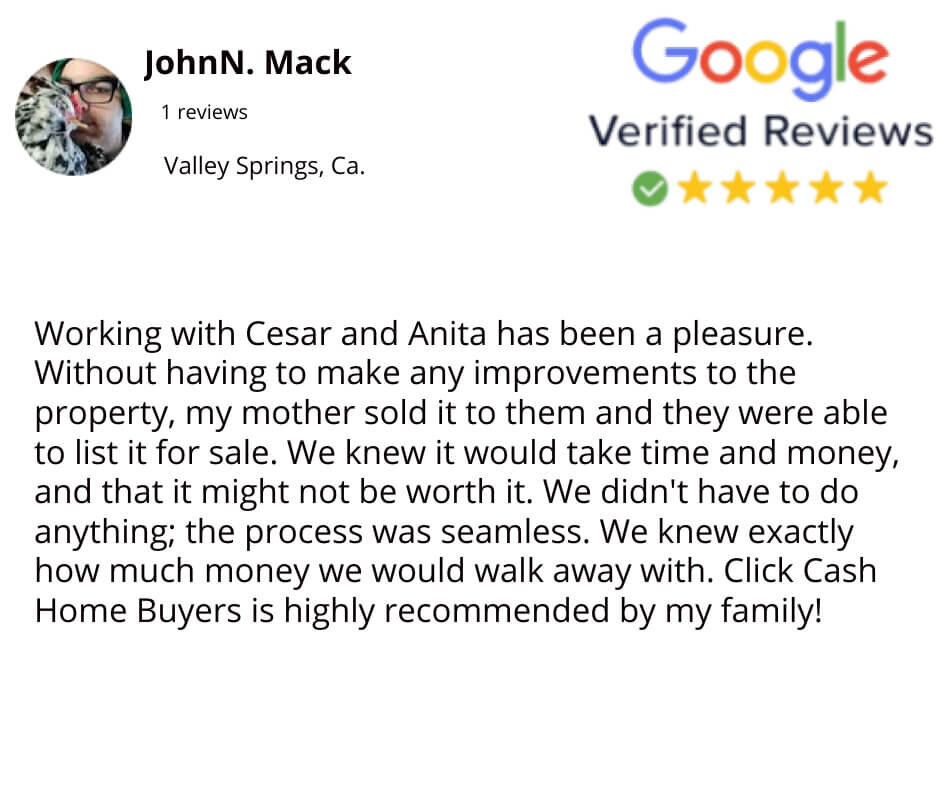 A Google review that says "We knew exactly how much money we would walk away with."