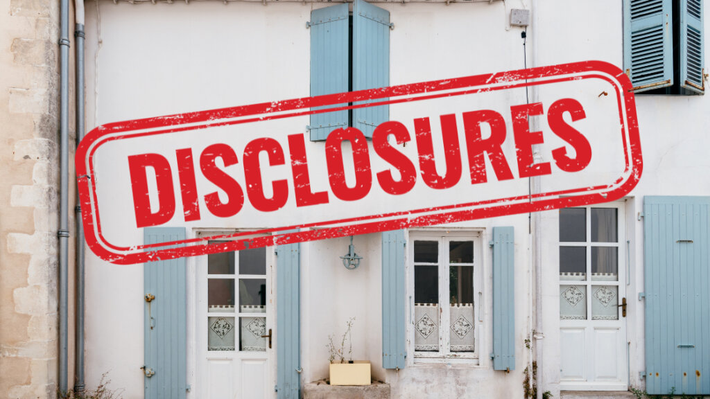 Disclosures When Selling your Home as-is