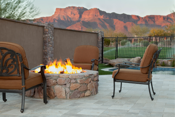 outdoor fireplace